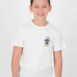 Rip Curl Boys' Search Logo Short Sleeve Rash Vest