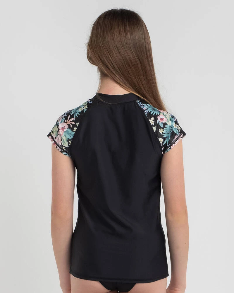 Billabong Girls' Island Dream Cap Sleeve Rash Vest 5 Billabong Girls' Island Dream Cap Sleeve Rash Vest - Image 3