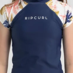 Rip Curl Girls' Sunset Waves Short Sleeve Rash Vest -Cheap Kiddo Cloth Store 20320869 01 RT XL