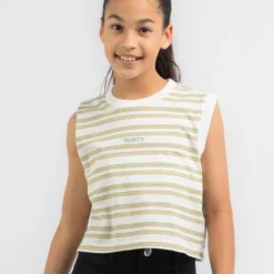 Rusty Girls' Throwback Cropped Tank Top