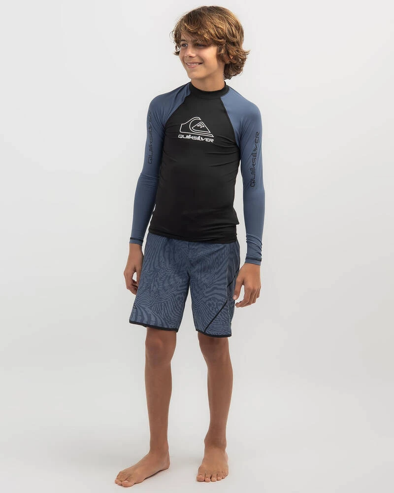 Quiksilver Boys' On Tour Long Sleeve Rash Vest 4 Quiksilver Boys' On Tour Long Sleeve Rash Vest - Image 2