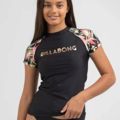 Billabong Girls' Love Palms Short Sleeve Rash Vest