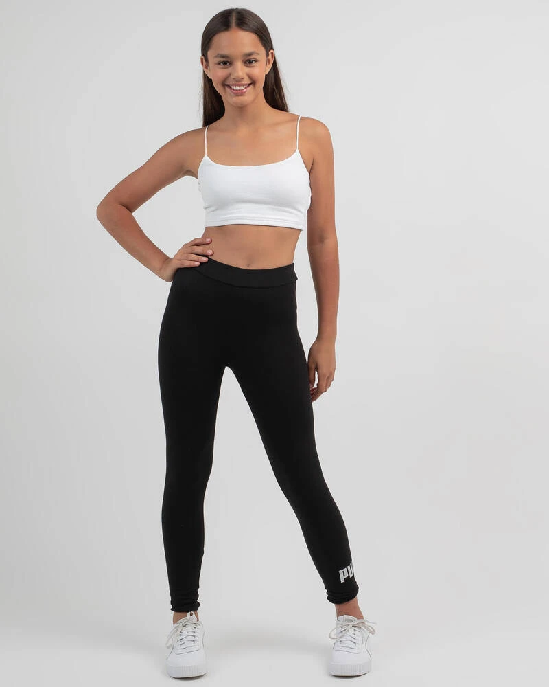 Puma Girls' Essential Logo Leggings 4 Puma Girls' Essential Logo Leggings - Image 2