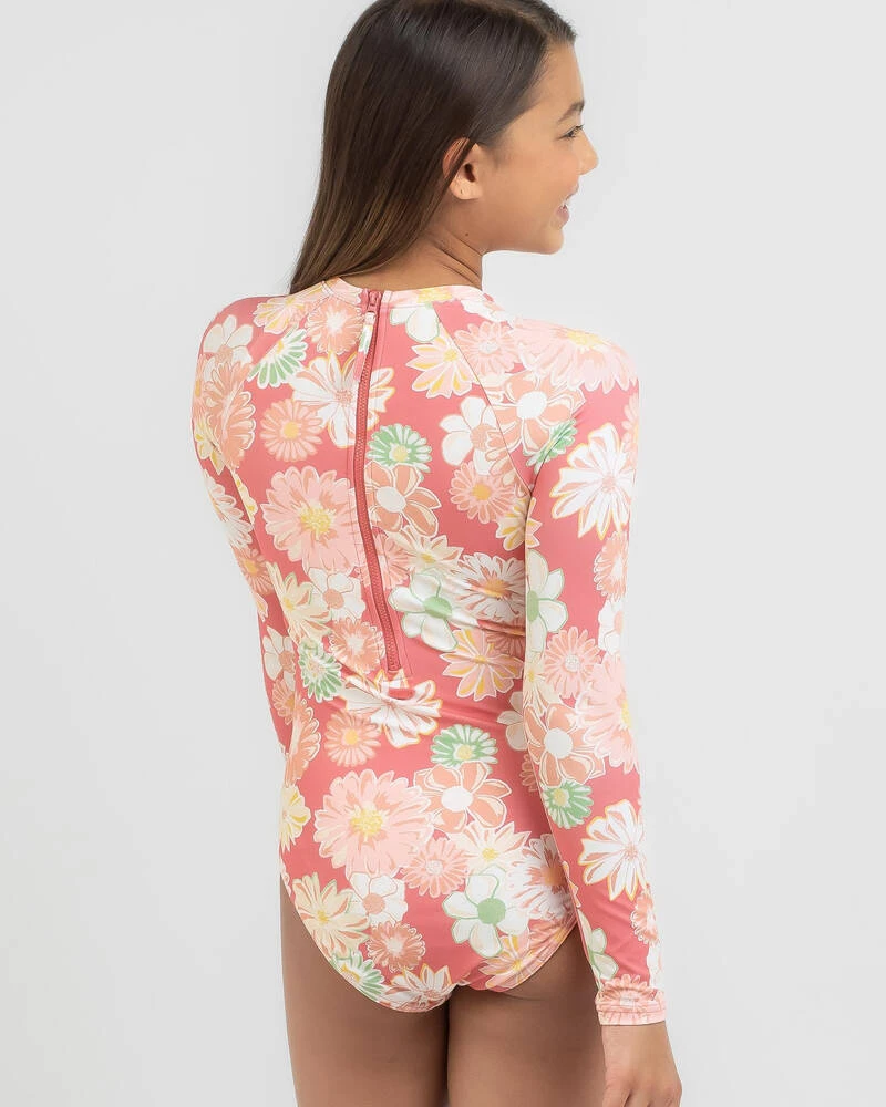 Roxy Girls' Vintage Mood Story Long Sleeve Surfsuit 4 Roxy Girls' Vintage Mood Story Long Sleeve Surfsuit - Image 2