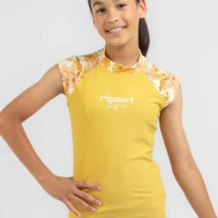 Rip Curl Girls' Cosmic Paradise Short Sleeve Rash Vest
