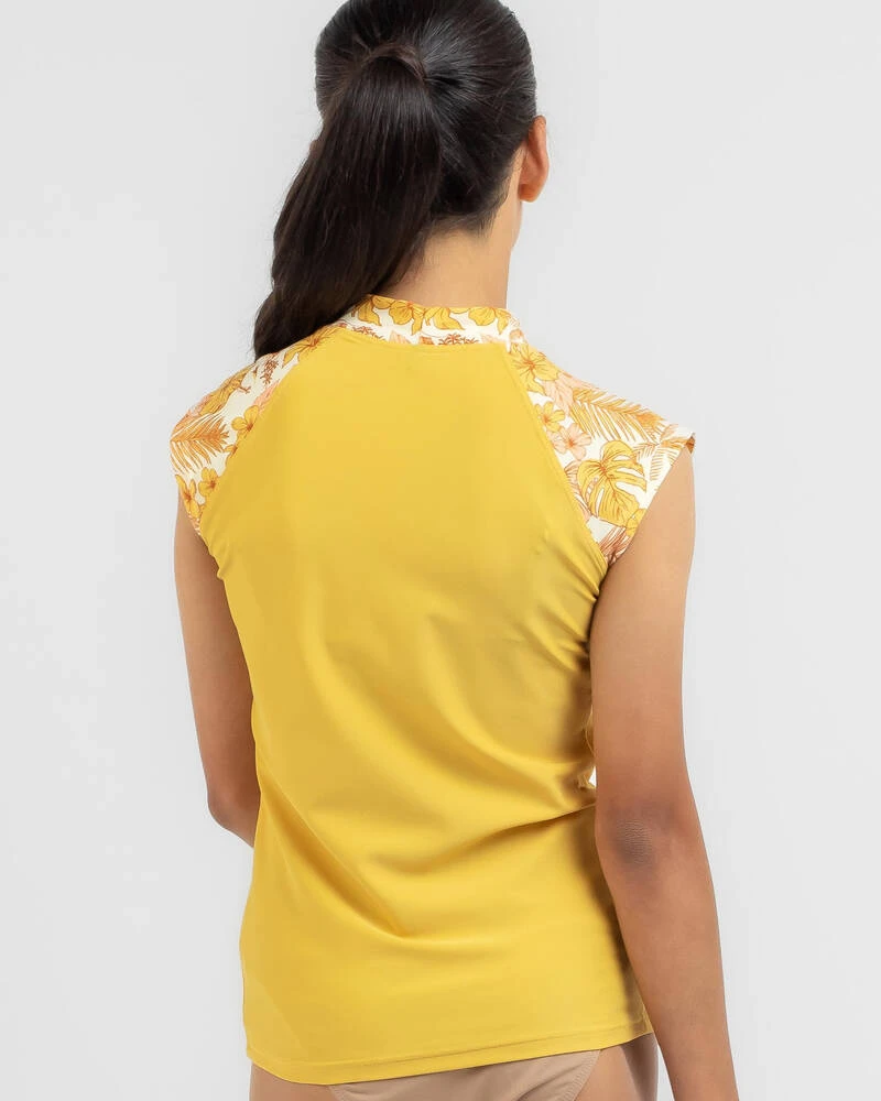 Rip Curl Girls' Cosmic Paradise Short Sleeve Rash Vest 5 Rip Curl Girls' Cosmic Paradise Short Sleeve Rash Vest - Image 3