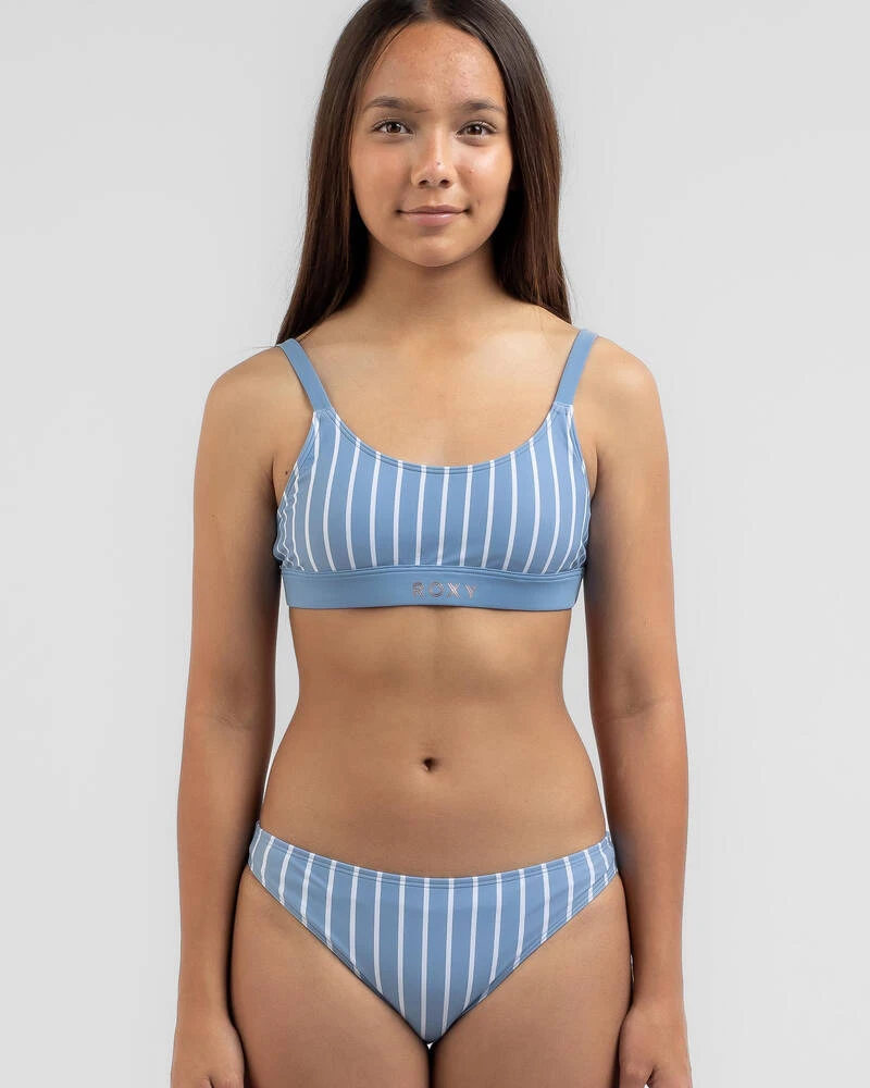 Roxy Girls' Sporty Spirit Bralette Bikini Set 6 Roxy Girls' Sporty Spirit Bralette Bikini Set - Image 4