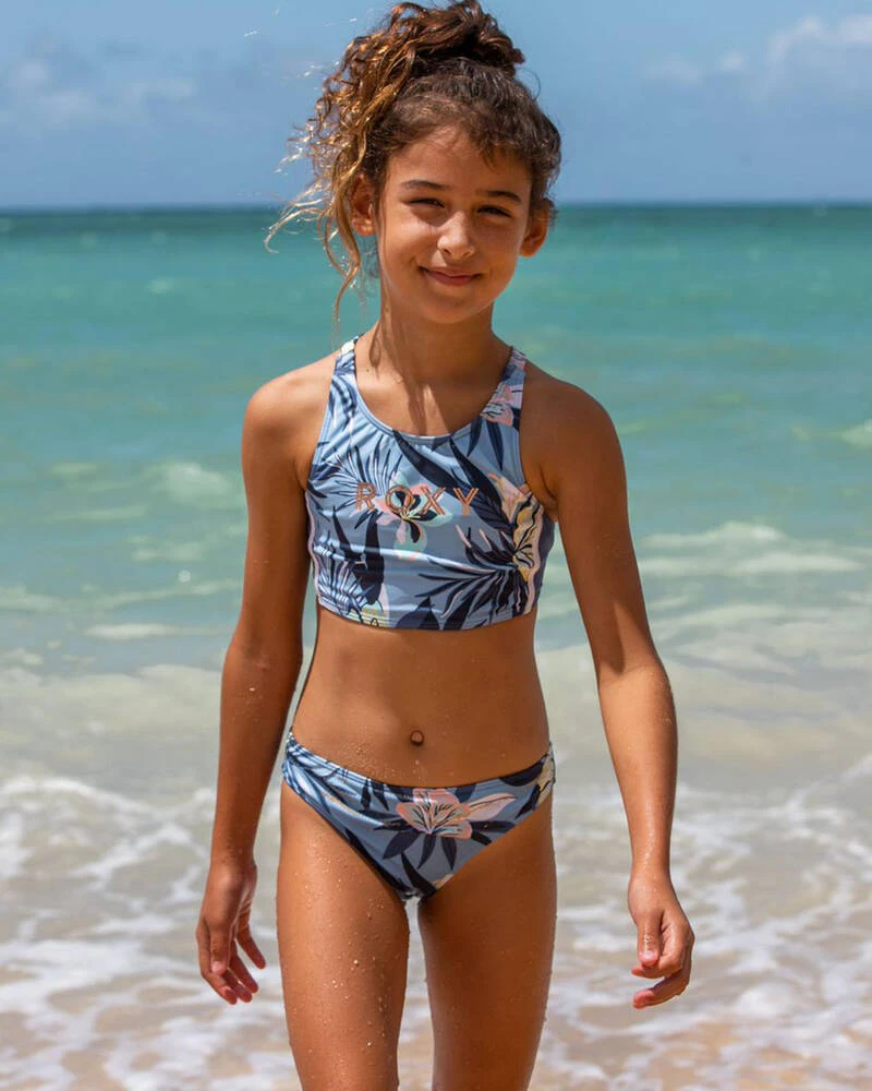 Roxy Girls' Sporty Spirit Bikini Set 3 Roxy Girls' Sporty Spirit Bikini Set