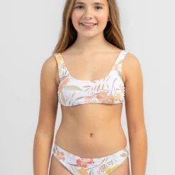 Roxy Girls' Life Enjoyers Bralette Bikini Set -Cheap Kiddo Cloth Store 20341277 01 RT XL