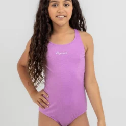 Rip Curl Girls' Luxe Rib One Piece Swimsuit