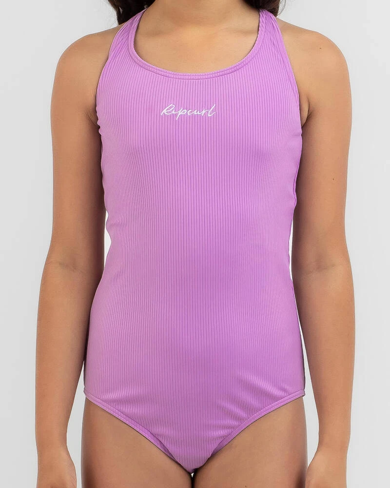 Rip Curl Girls' Luxe Rib One Piece Swimsuit 6 Rip Curl Girls' Luxe Rib One Piece Swimsuit - Image 4