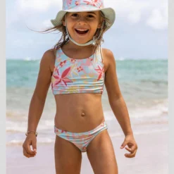 Roxy Toddlers' Holiday Flower Crop Top Bikini Set