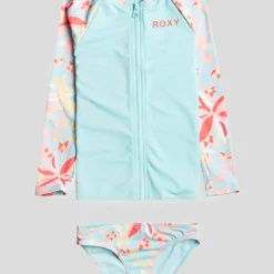 Roxy Toddlers' Holiday Flower Long Sleeve Rash Vest Set 8 Roxy Toddlers' Holiday Flower Long Sleeve Rash Vest Set -Cheap Kiddo Cloth Store 20342536 01 LT XL