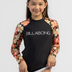 Billabong Girls' Wild Flower Long Sleeve Rash Vest