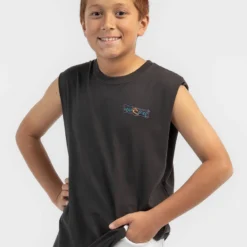 Rip Curl Boys' Fader Shield Muscle Tank -Cheap Kiddo Cloth Store 20345905 03 LT XL
