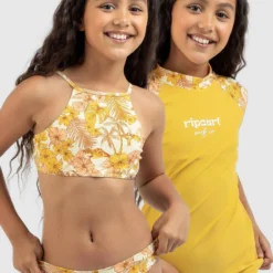 Rip Curl Girls' Cosmic Paradise Short Sleeve Rash Vest Set