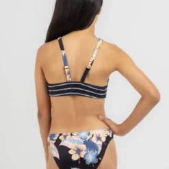 Roxy Girls' Swim For Good Time Crop Top Bikini Set -Cheap Kiddo Cloth Store 20346263 01 BK XL