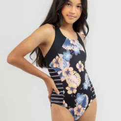Roxy Girls' Swim For Good Time PT One Piece Swimsuit