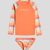 Roxy Toddlers' Pretty Sunrise Long Sleeve Rash Vest Set