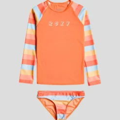 Roxy Toddlers' Pretty Sunrise Long Sleeve Rash Vest Set