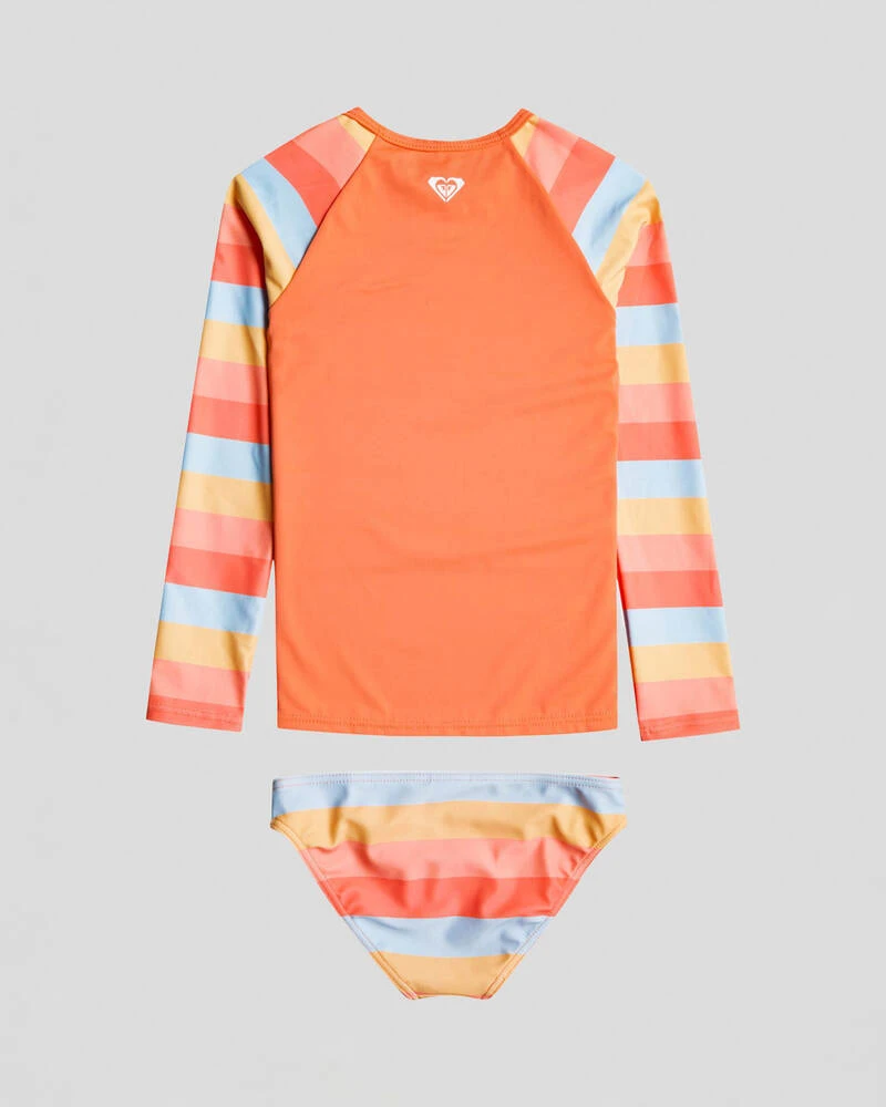 Roxy Toddlers' Pretty Sunrise Long Sleeve Rash Vest Set 4 Roxy Toddlers' Pretty Sunrise Long Sleeve Rash Vest Set - Image 2