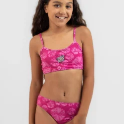 Santa Cruz Girls' Gradient Heart Dot Bikini Set