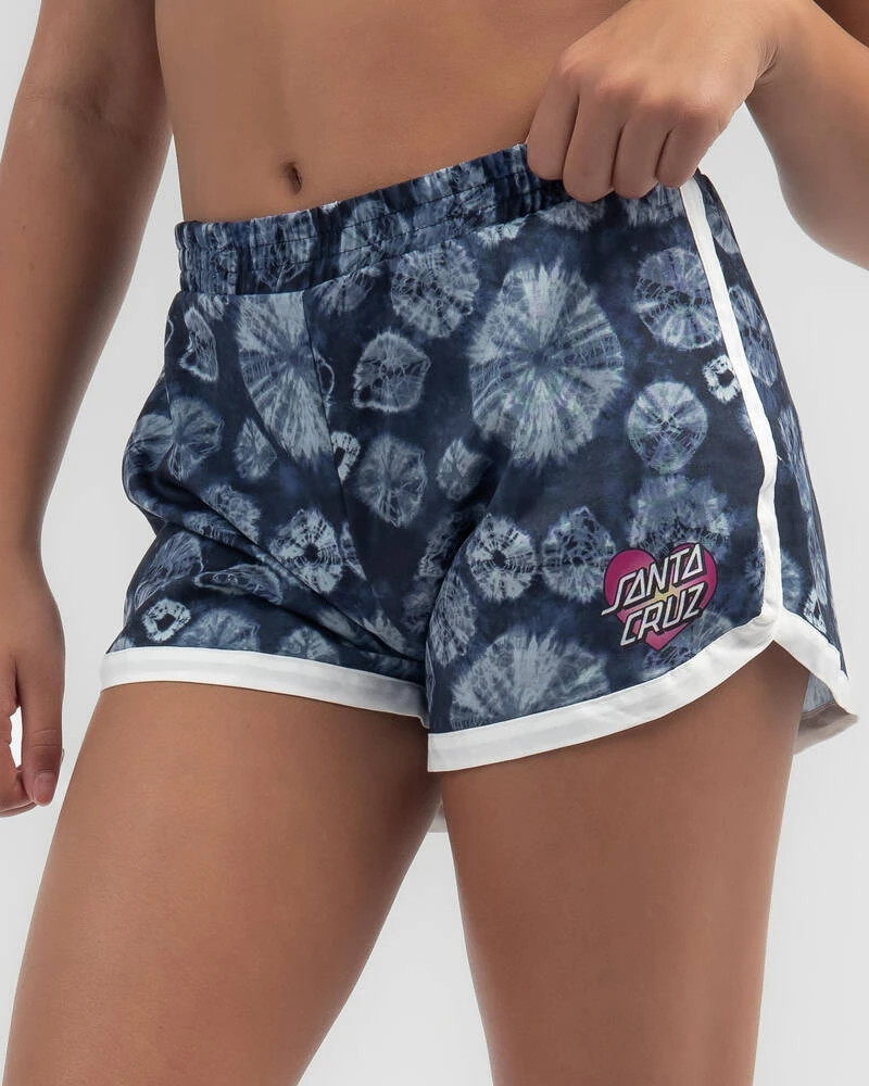 Santa Cruz Girls' Gradient Heart Dot Board Shorts 3 Santa Cruz Girls' Gradient Heart Dot Board Shorts