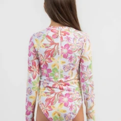 Roxy Girls' Tropical Time Long Sleeve Surfsuit -Cheap Kiddo Cloth Store 20349507 01 LT XL