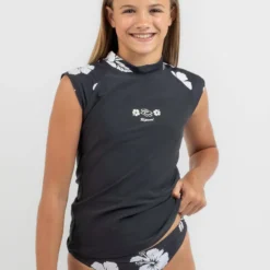 Rip Curl Girls' Desert Wave Rash Vest Set -Cheap Kiddo Cloth Store 20350840 01 LT XL