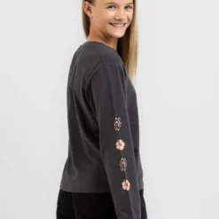 Rip Curl Girls' Desert Waves Long Sleeve T-Shirt -Cheap Kiddo Cloth Store 20350899 01 LT XL