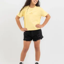 Rip Curl Girls' Summer Rain Crop T-Shirt 7 Rip Curl Girls' Summer Rain Crop T-Shirt -Cheap Kiddo Cloth Store 20354865 01 BK XL