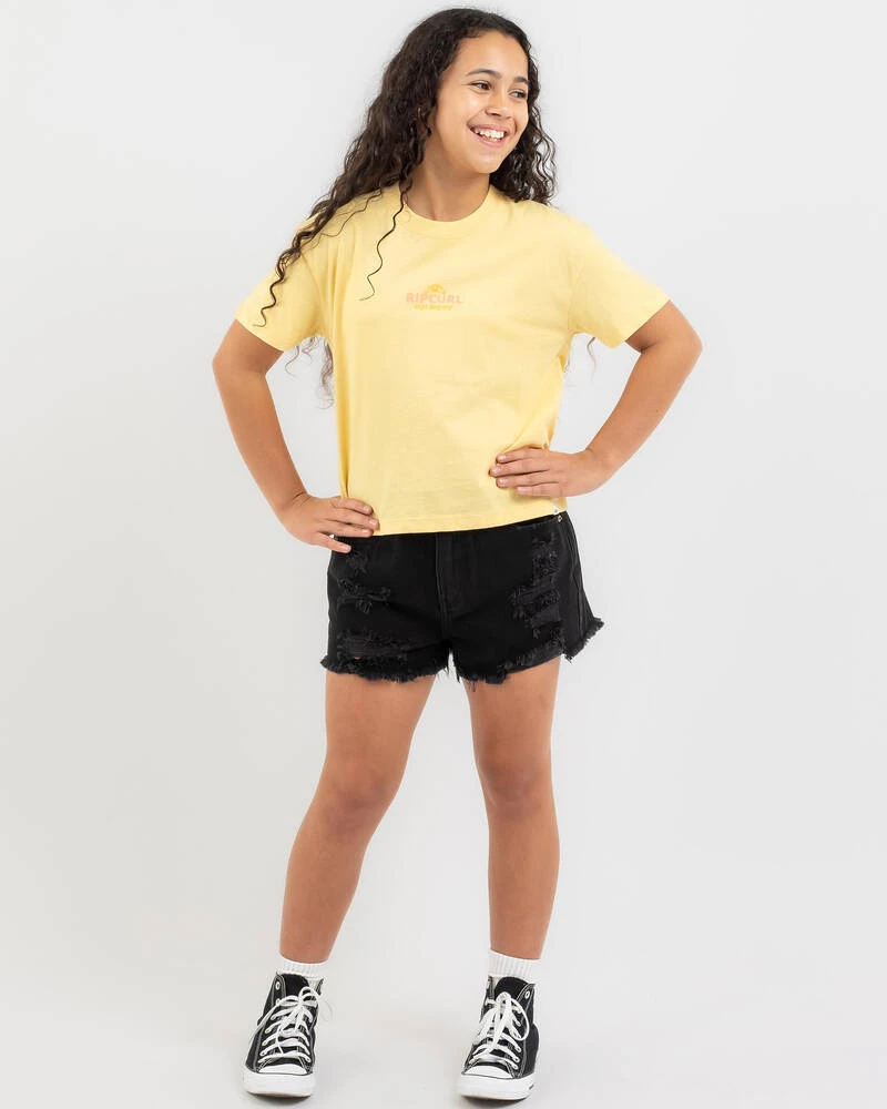 Rip Curl Girls' Summer Rain Crop T-Shirt 4 Rip Curl Girls' Summer Rain Crop T-Shirt - Image 2