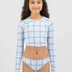 Roxy Girls' Vacation Memories Crop Rash Vest Set -Cheap Kiddo Cloth Store 20358134 01 RT XL