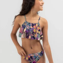 Roxy Girls' Paradise Trip Flutter Bikini Set