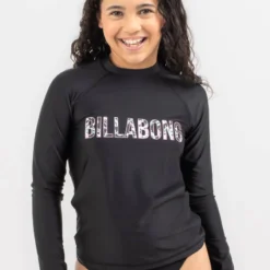 Billabong Girls' Beachcomber Logo Long Sleeve Rash Vest
