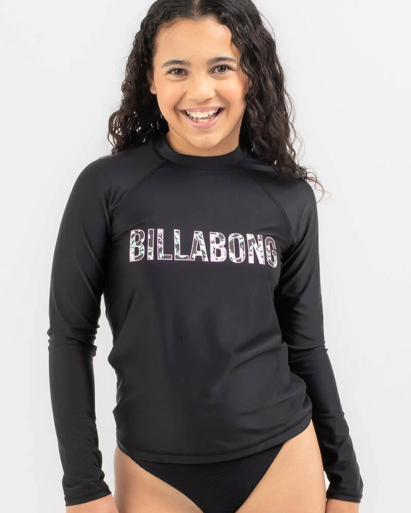 Billabong Girls' Beachcomber Logo Long Sleeve Rash Vest 3 Billabong Girls' Beachcomber Logo Long Sleeve Rash Vest