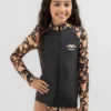 Rip Curl Girls' Sun Catcher Long Sleeve Zip Rash Vest -Cheap Kiddo Cloth Store 20360292 02 FT XL