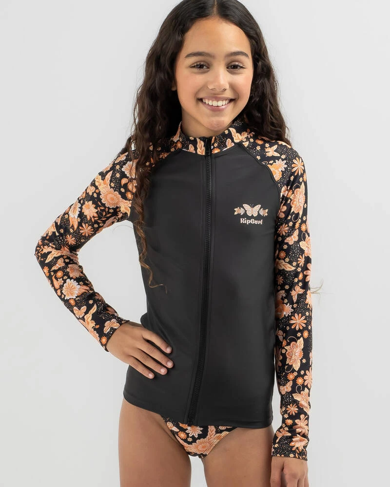 Rip Curl Girls' Sun Catcher Long Sleeve Zip Rash Vest 3 Rip Curl Girls' Sun Catcher Long Sleeve Zip Rash Vest