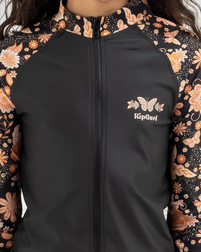 Rip Curl Girls' Sun Catcher Long Sleeve Zip Rash Vest 6 Rip Curl Girls' Sun Catcher Long Sleeve Zip Rash Vest - Image 4