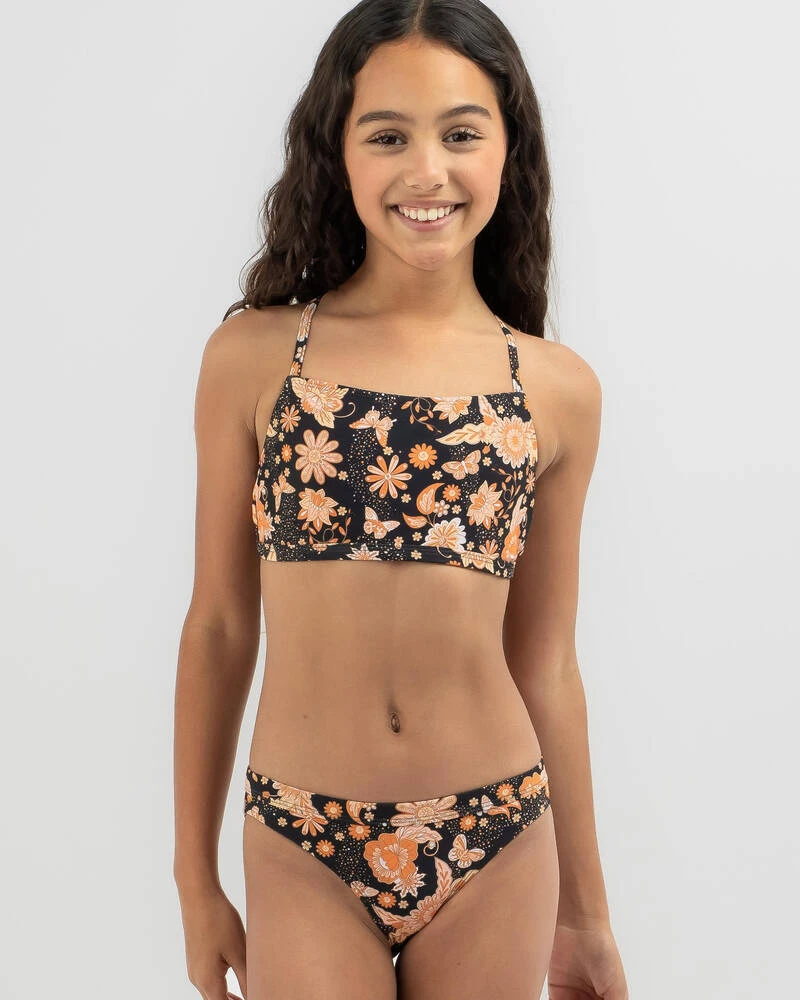 Rip Curl Girls' Sun Catcher Short Sleeve 3 Piece Rash Vest Set 5 Rip Curl Girls' Sun Catcher Short Sleeve 3 Piece Rash Vest Set - Image 3