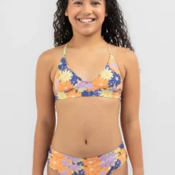 Rip Curl Girls' Surf Revival Floral Bralette Bikini Set -Cheap Kiddo Cloth Store 20360299 01 RT XL