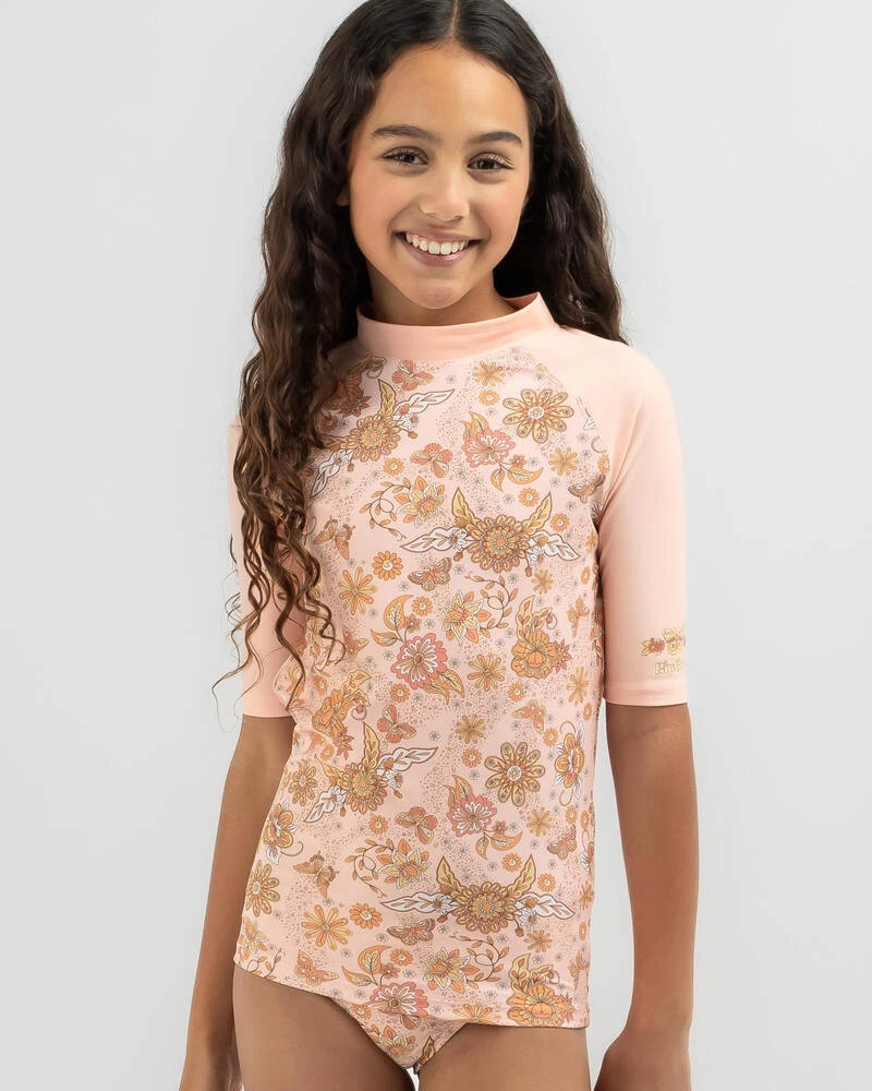 Rip Curl Girls' Classic Surf Short Sleeve Rash Vest 4 Rip Curl Girls' Classic Surf Short Sleeve Rash Vest - Image 2