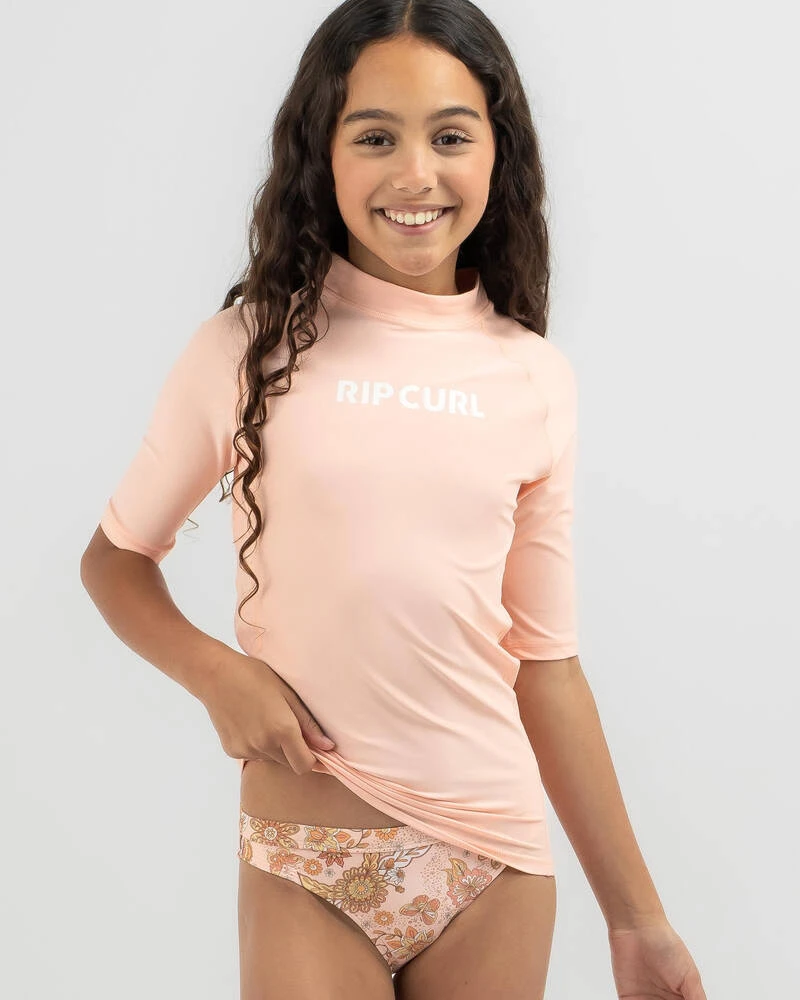 Rip Curl Girls' Classic Surf Short Sleeve Rash Vest 3 Rip Curl Girls' Classic Surf Short Sleeve Rash Vest