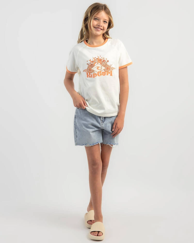 Rip Curl Girls' Sun Catcher Ringer T-Shirt 4 Rip Curl Girls' Sun Catcher Ringer T-Shirt - Image 2