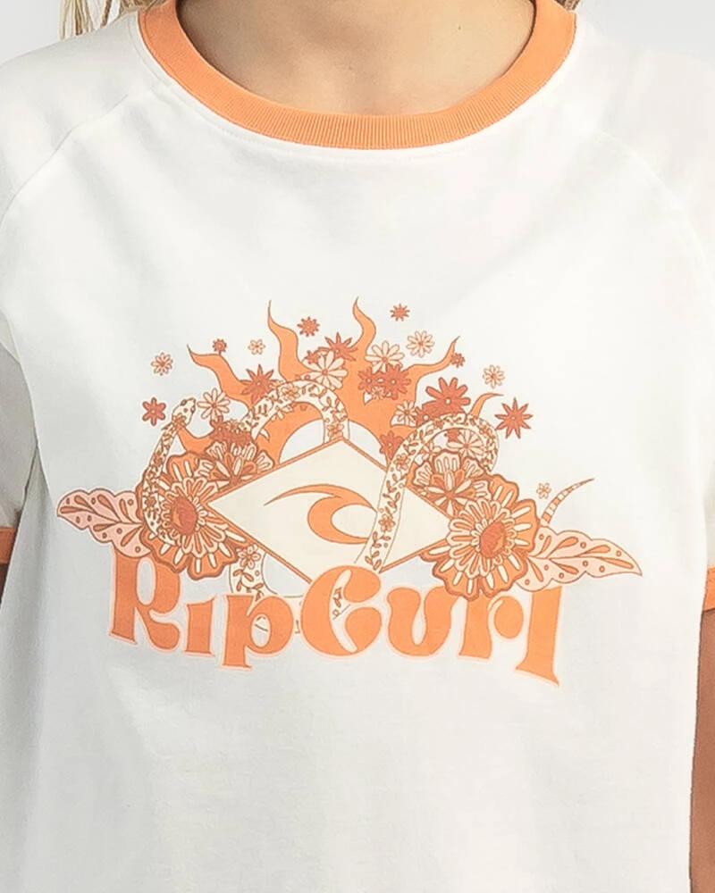Rip Curl Girls' Sun Catcher Ringer T-Shirt 6 Rip Curl Girls' Sun Catcher Ringer T-Shirt - Image 4
