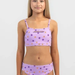 Santa Cruz Girls' Classic Strip Bloom Bikini Set 9 Santa Cruz Girls' Classic Strip Bloom Bikini Set -Cheap Kiddo Cloth Store 20361142 01 RT XL