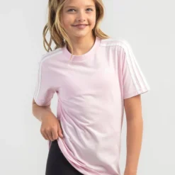 ADIDAS Girls' 3 Stripe T-Shirt
