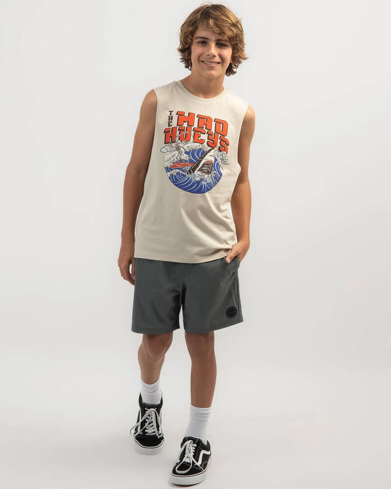 Boys' Surfer Shark Muscle Tank 4 Boys' Surfer Shark Muscle Tank - Image 2