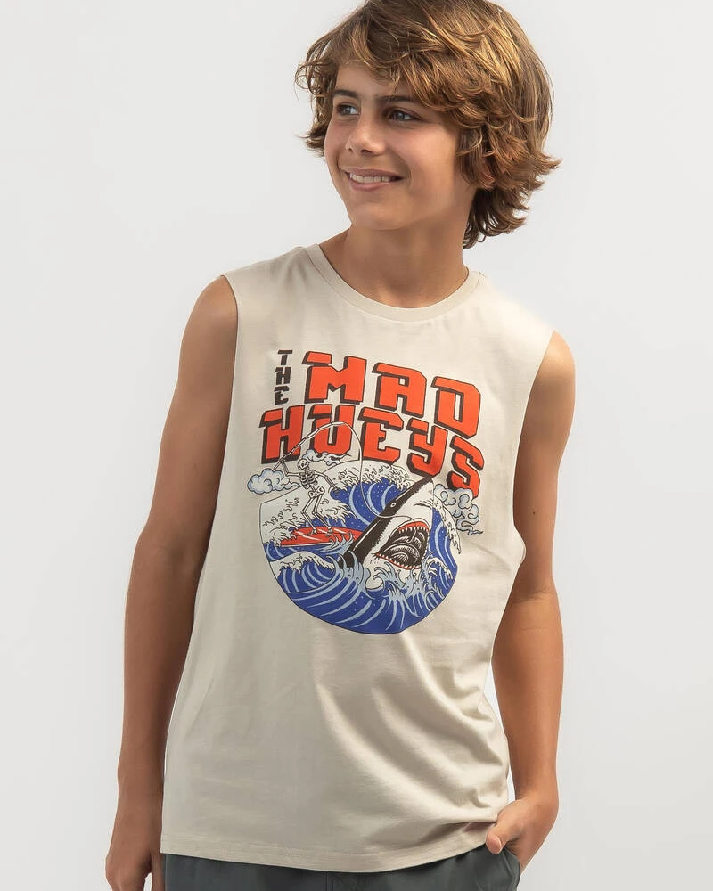 Boys' Surfer Shark Muscle Tank 3 Boys' Surfer Shark Muscle Tank