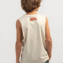 Boys' Surfer Shark Muscle Tank 8 Boys' Surfer Shark Muscle Tank -Cheap Kiddo Cloth Store 20362723 01 LT XL